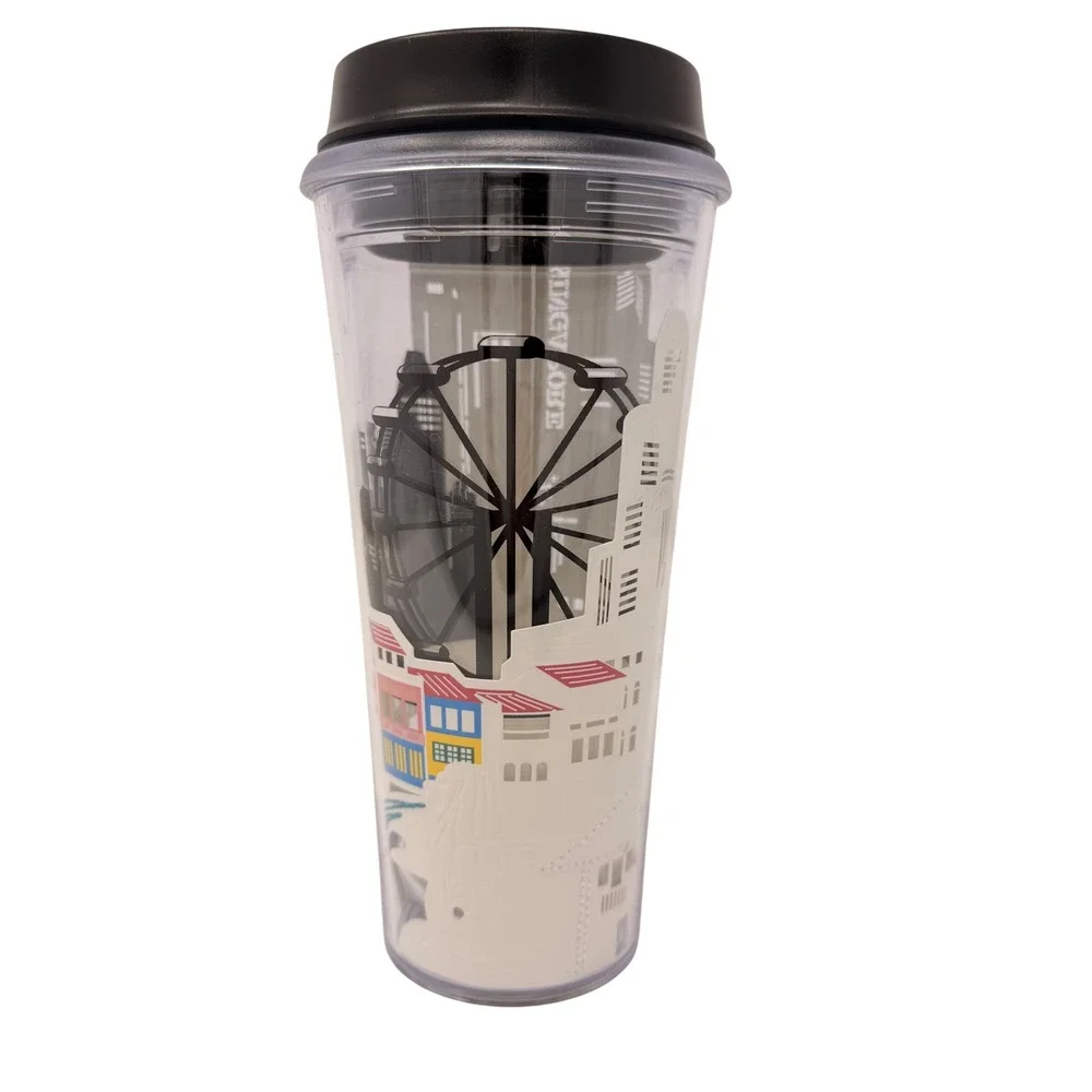 Starbucks Singapore Tumbler 2022‎ Pre-Owned 16oz Ferris Wheel City Design